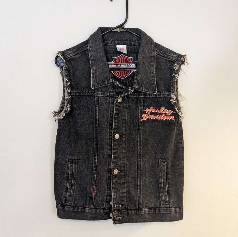Harley Davidson denim vest